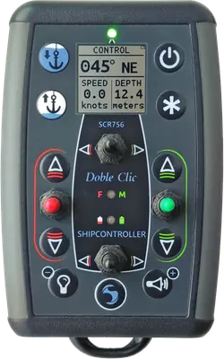 Shipcontroller DockerPro remote with toggle levers and display